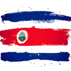 Flag of Costa Rica. Brush strokes are drawn by hand. Von chekart