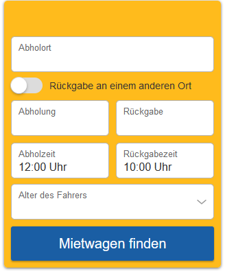 Mietwagen preiswert online buchen